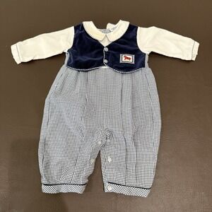 Friedknit creations Infant Baby 6 Months Romper Horse Rocking Velvet